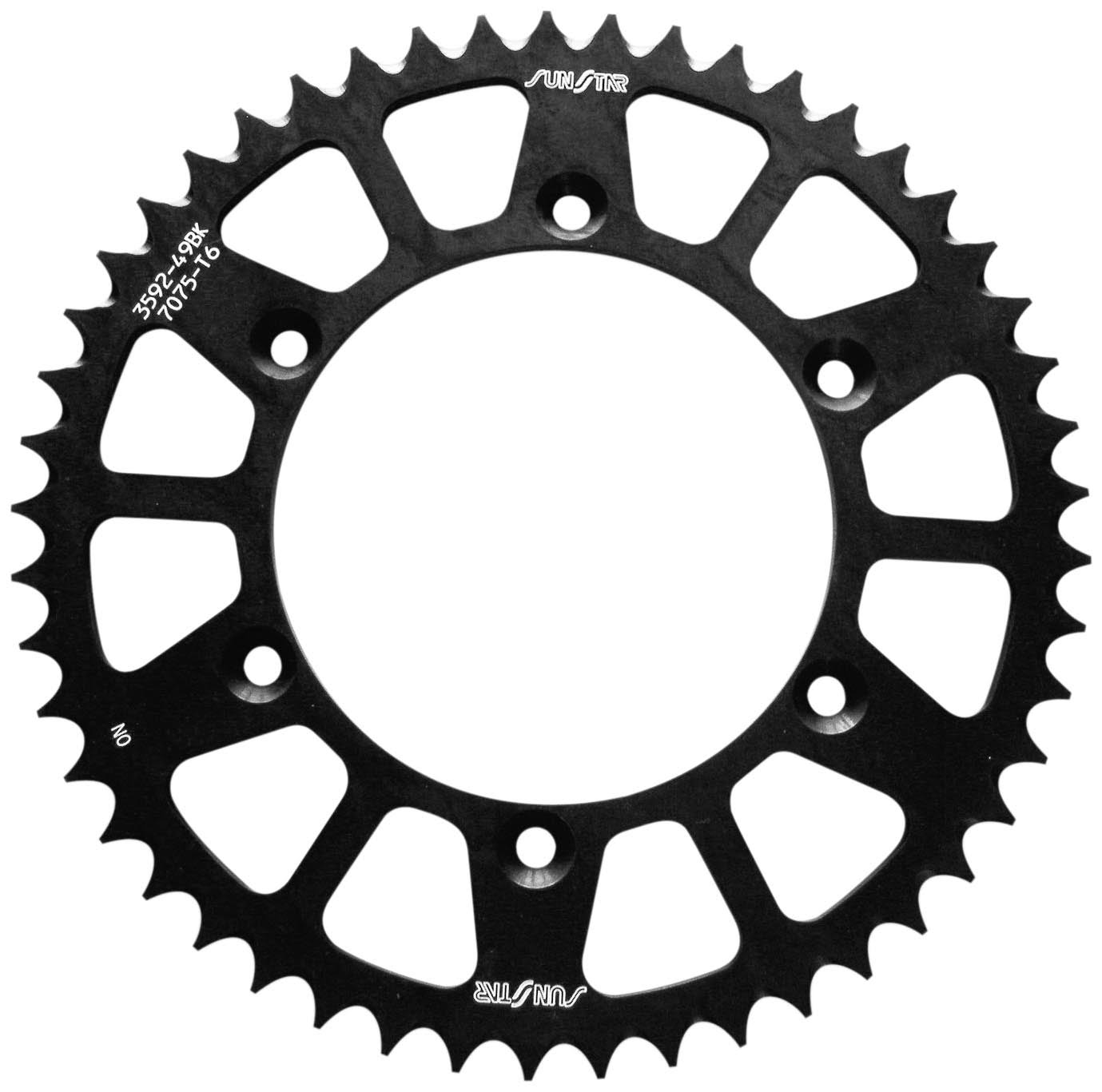 Sunstar - 5-359251bk - Rear Sprocket Aluminum Black 51T