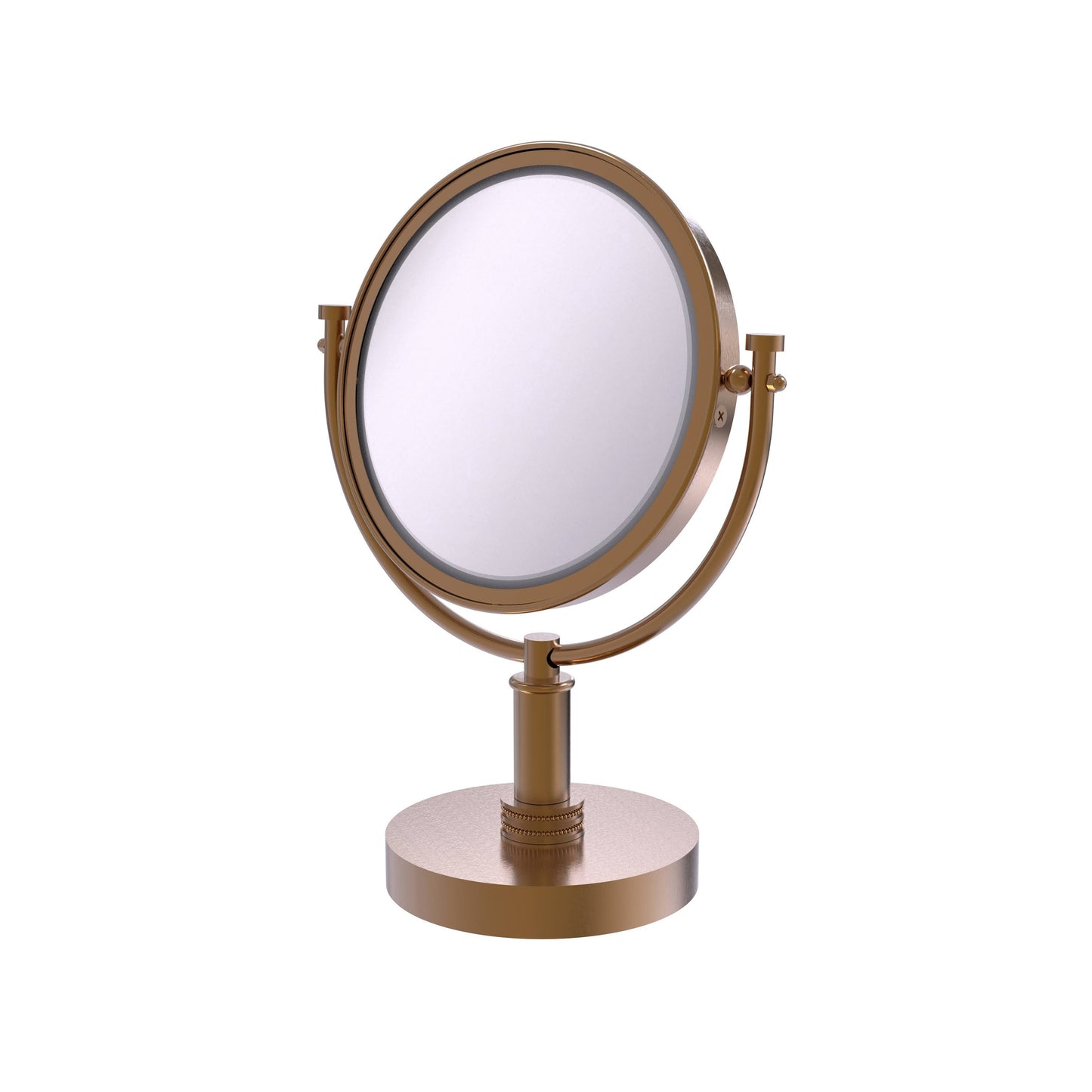 Allied Brass DM-4D/2X-BBR 8 inch Vanity Top Make-Up Mirror 2x Magnification, Brushed Bronze