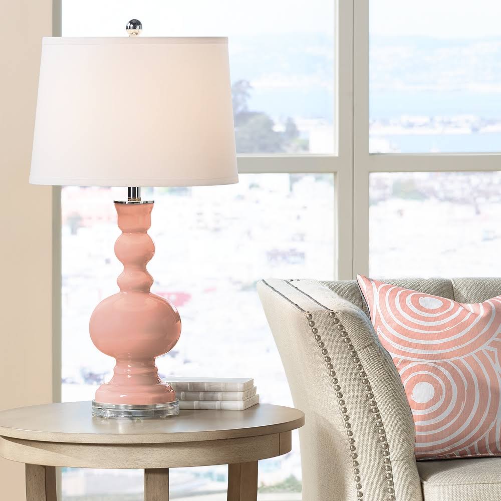 Color + Plus Mellow Coral Apothecary Table Lamp