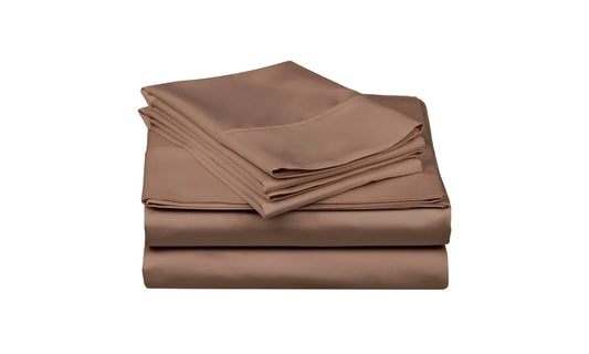 Superior 300 Thread Count Egyptian Cotton California King Taupe Solid Sheet Set