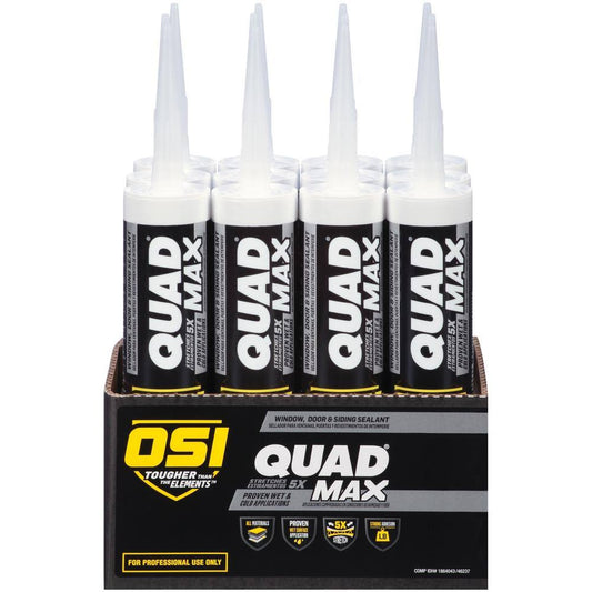 OSI Quad Max 9.5 fl. oz. Green #783 Exterior/Interior WINDOW, DOOR, and Siding Sealant (12-Pack) 1869725