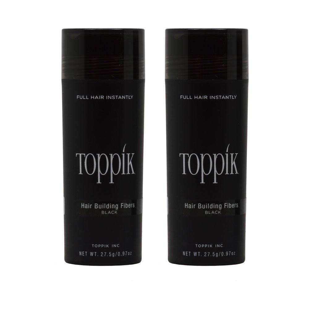 Toppik 0.97-ounce Hair Building fibers (Black, 0.97oz - Pack of 2)