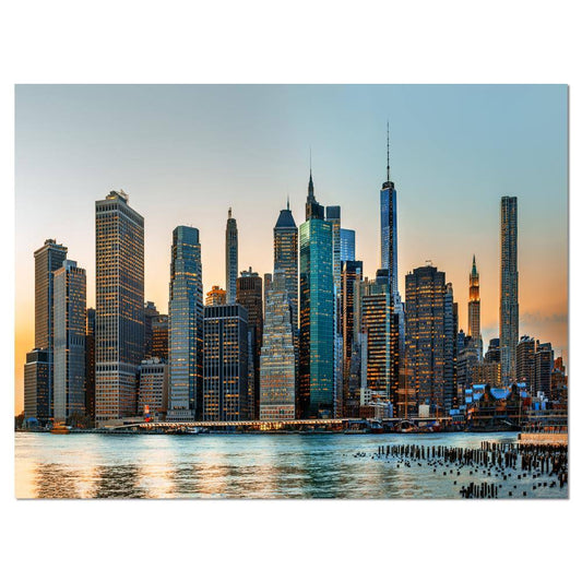 Designart New York City Skyline  Photography Canvas Art Print, Size: 40 inch x 30 inch