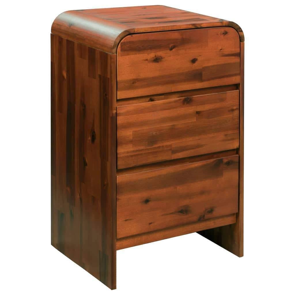 vidaXL Chest of Drawers Solid Acacia Wood 17.7