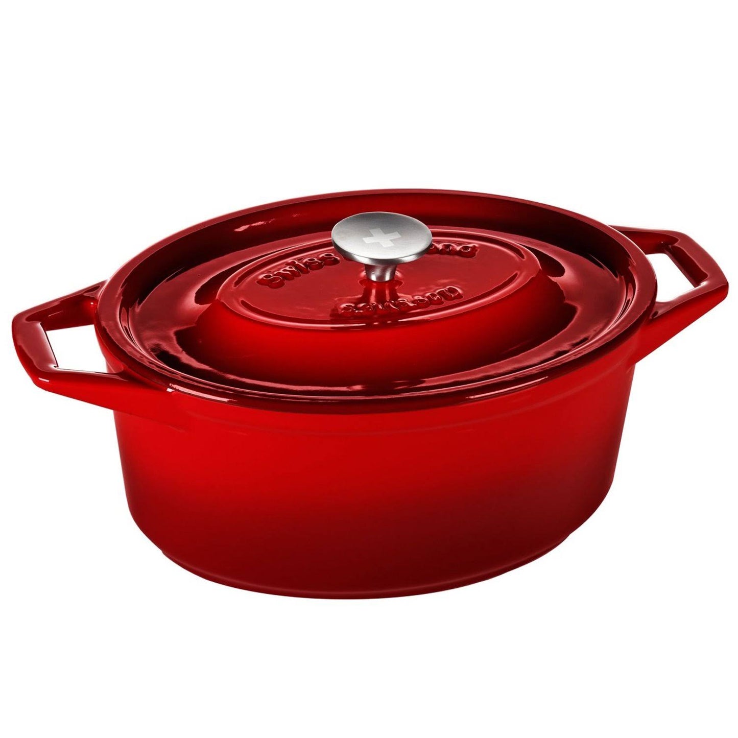 Swiss Diamond - Cast Iron Oval Casserole Rubis Rouge / 8.9 qt.