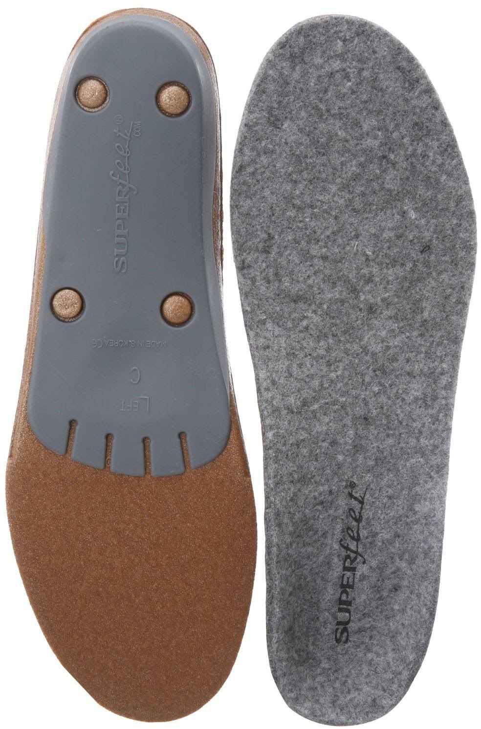 Superfeet Merinog Grey Premium Insoles, Medium To High Volume