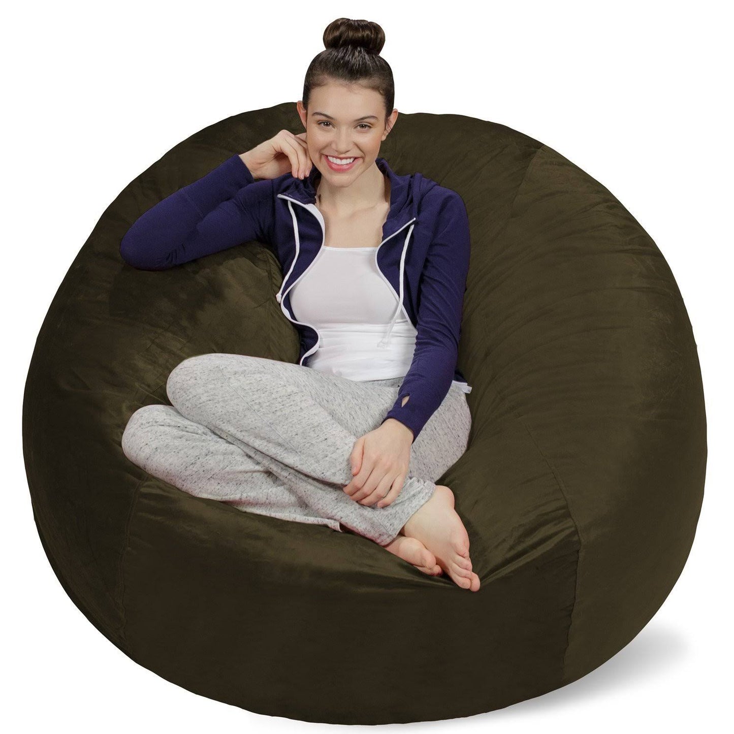 Sofa Sack Memory Foam Bean Bag Chair - 5 ft, Green