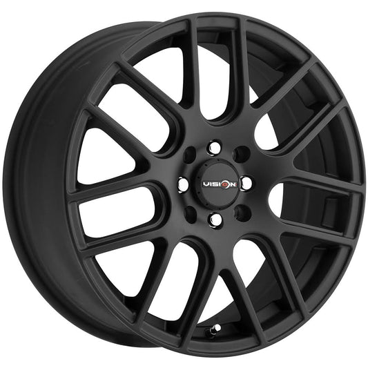 Vision 426 Cross 16x7 5x108/5x114.3 +38mm Matte Black Wheel Rim