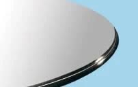 30x22 Round Glass Top 3/4x22 Thick - Ogee Edge