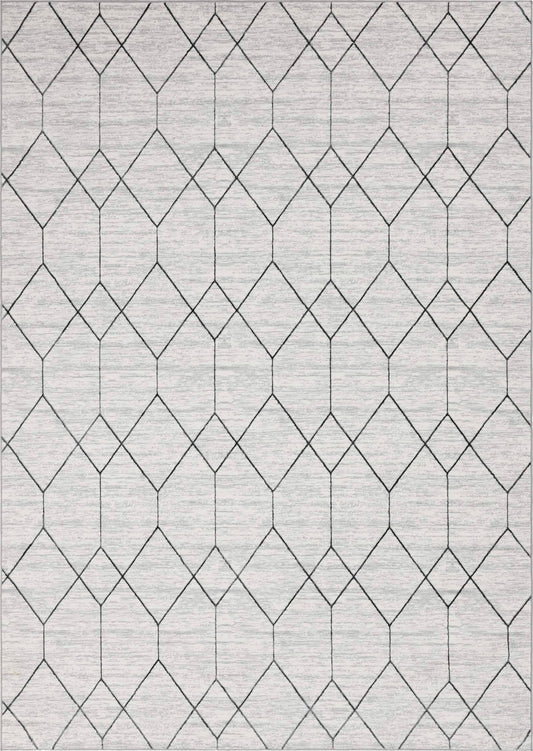 Unique Loom Matrix Trellis Deco Rug, 6 x 9, Ivory