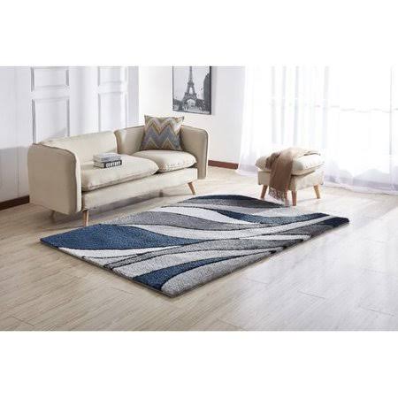 Orren Ellis Neligh Soft Pile Shaggy Hand-Tufted Blue/Gray Area Rug, Size  Rectangle 8 x 11