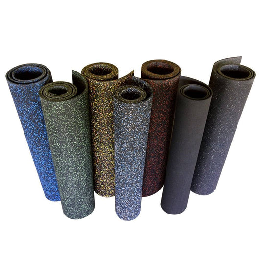 Rubber-Cal Elephant Bark Recycled Rubber Flooring Rolls - Blue Dot 156 x 48 x 0.19 in.