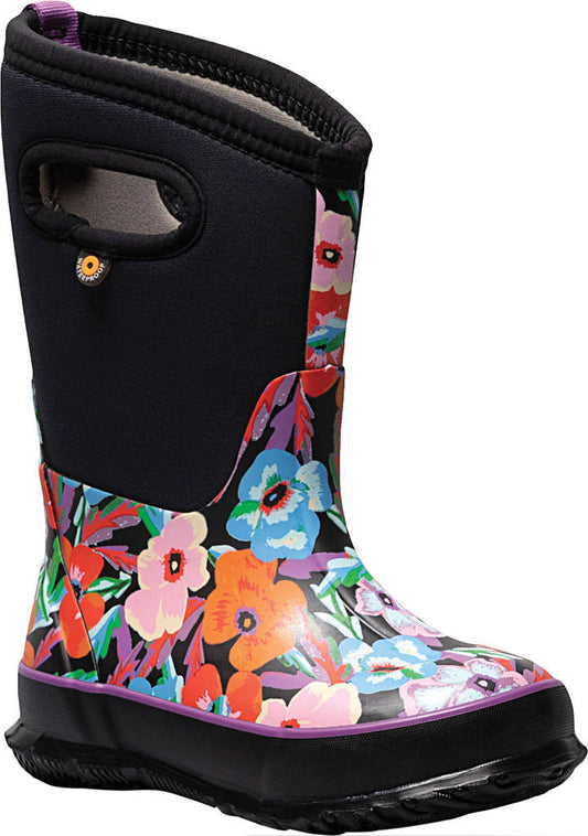 Bogs Classic Pansies - Black Multi