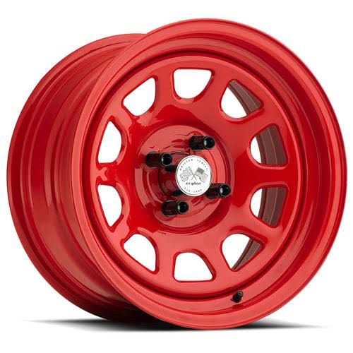 U.S. Wheel  Wheel, 022 Series Drift Daytona FWD, Steel, Gloss Red, 16 inch x 8 in., 4 x Wheels