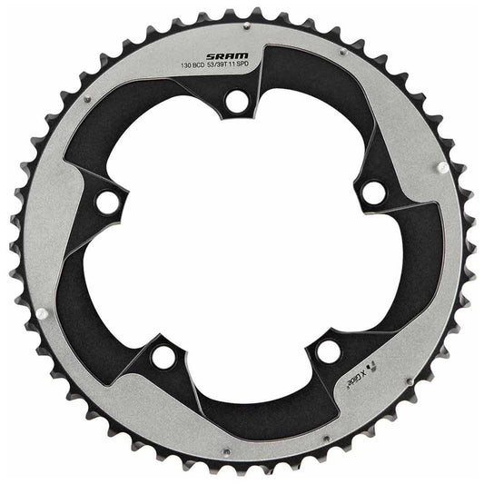 SRAM Red 22 53T Chainring for Hidden or Non-Hidden Bolt Cranks, Falcon Gray, 130 mm