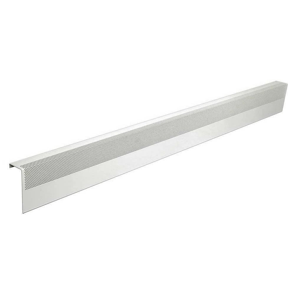 Baseboarders Basic Series 6 ft. Galvanized Steel Easy Slip-On Baseboard Heater Cover in White