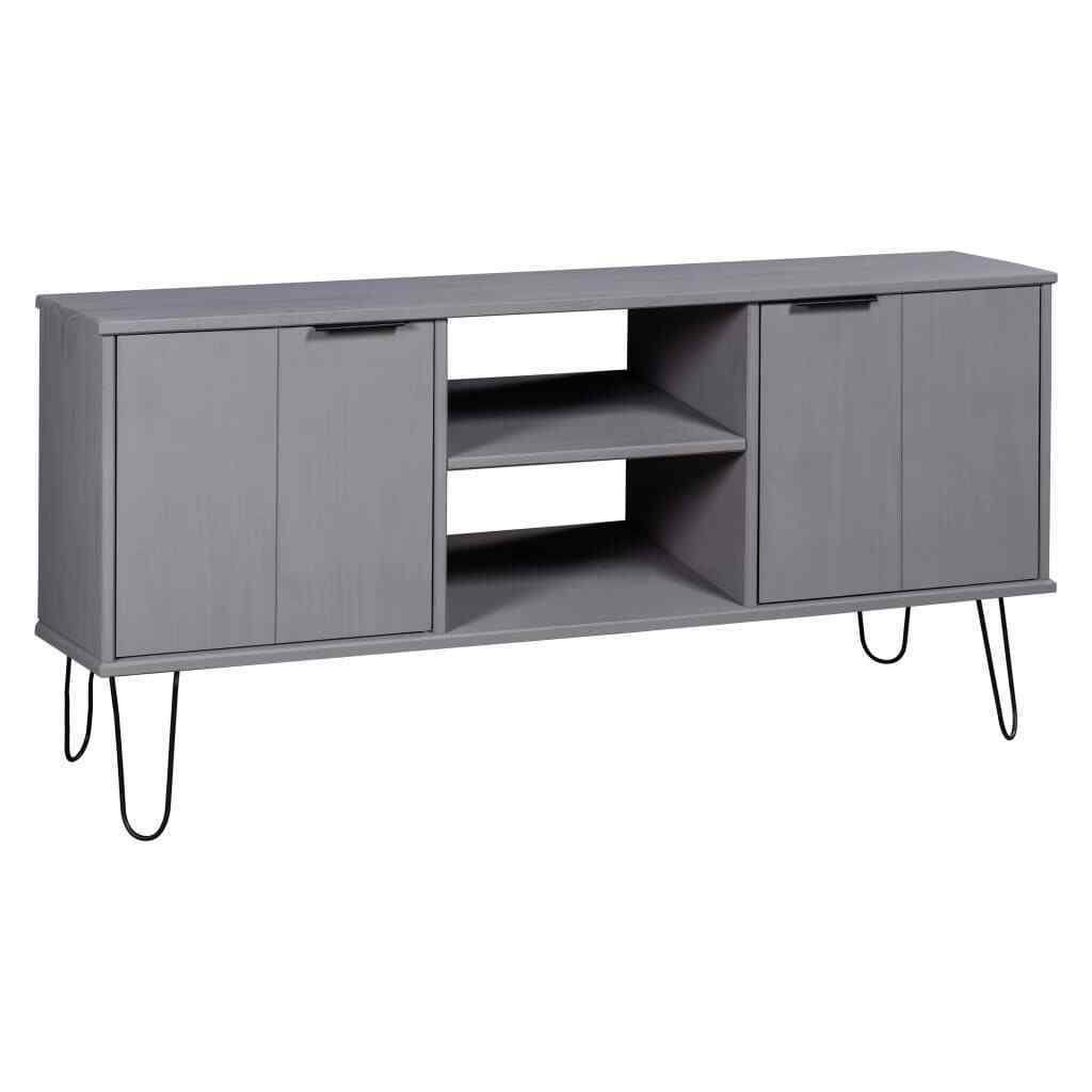 vidaXL TV Cabinet New York Range Gray Solid Pine Wood