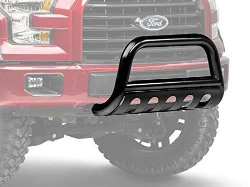 Barricade 3-Inch Bull Bar with Skid PLATE; Gloss Black for Ford F-150 2004-2020