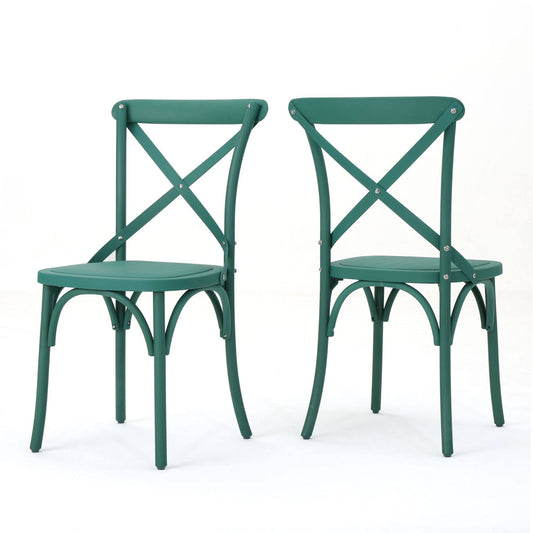 Set of 2 Magnolia Green Solid Contemporary Dining Chairs 35