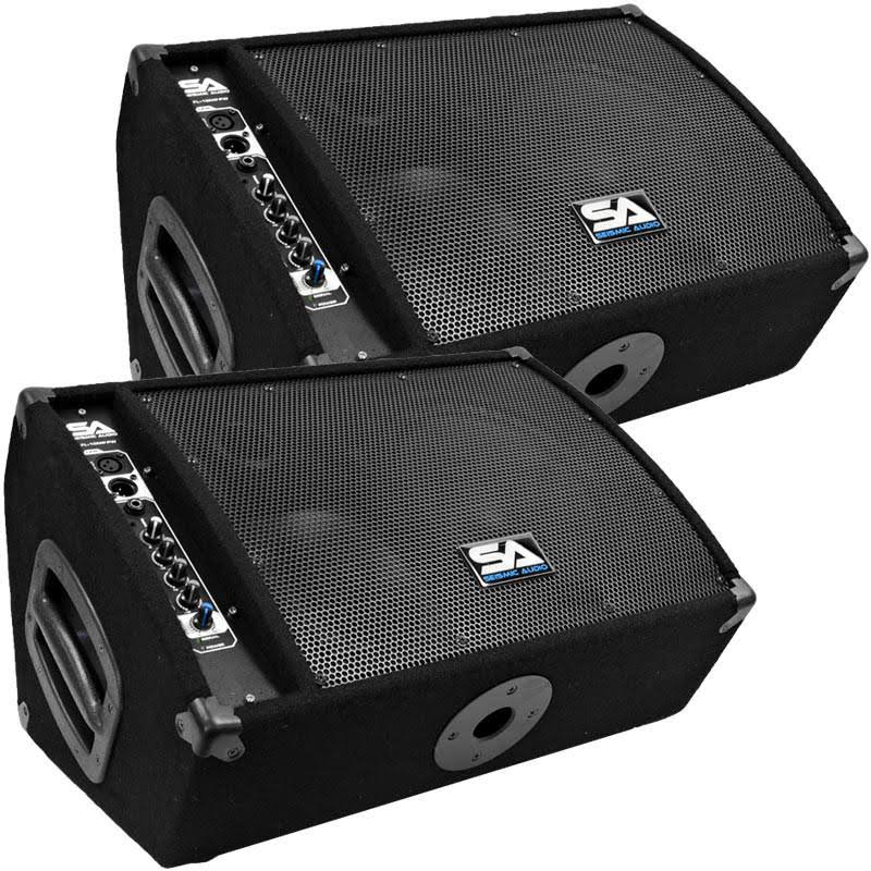 Seismic Audio Pair of Premium Powered 2-Way 10