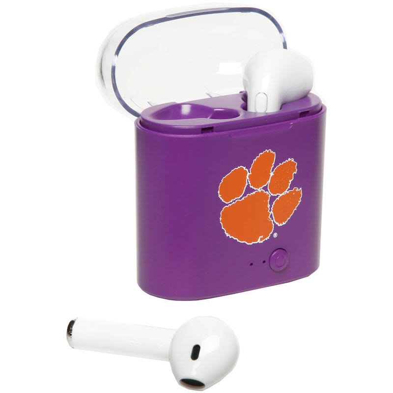 Prime Brands Clemson Tigers Wireless Earbuds - White/Orange