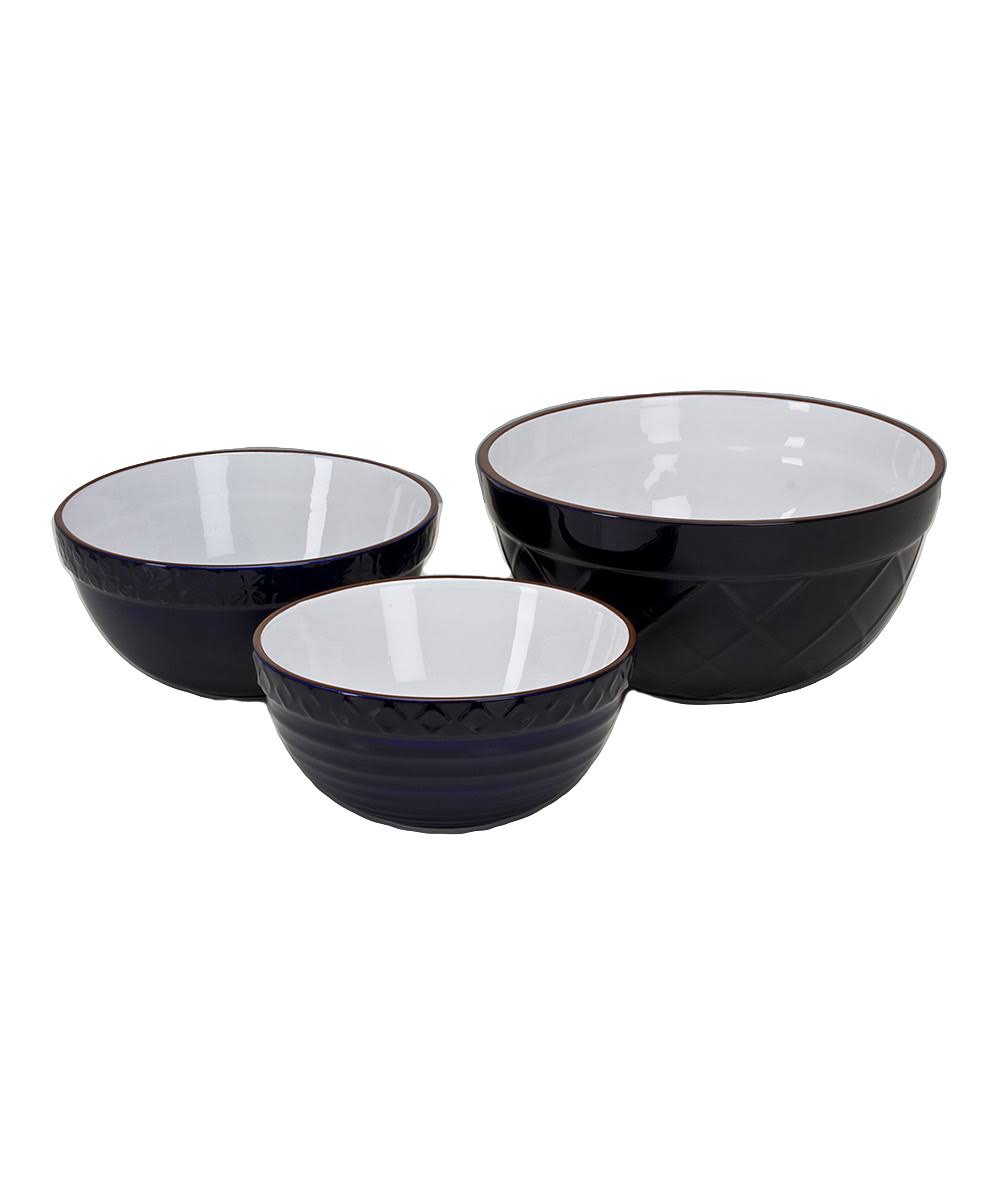 Omniware 3 Piece Mixing Bowl Set Color: Navy Blue