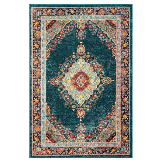 Safavieh Madison Navy/Turquoise 8 ft. x 10 ft. Area Rug