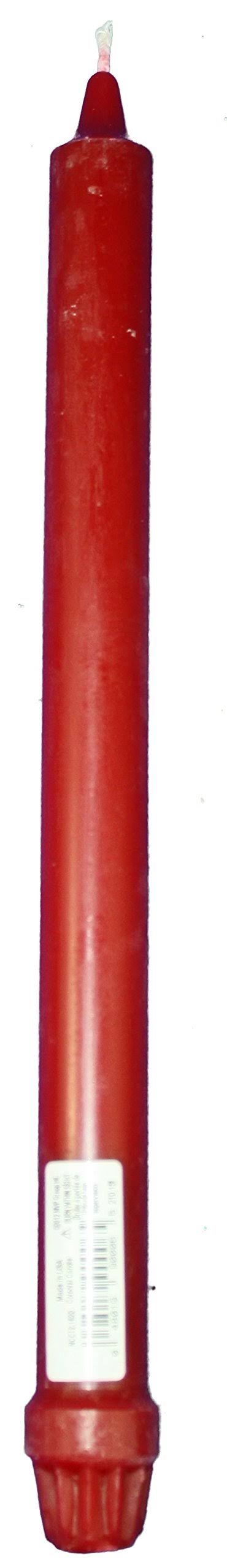 Colonial Candle 12 in Classic Taper Candle, Traditional Cranberry