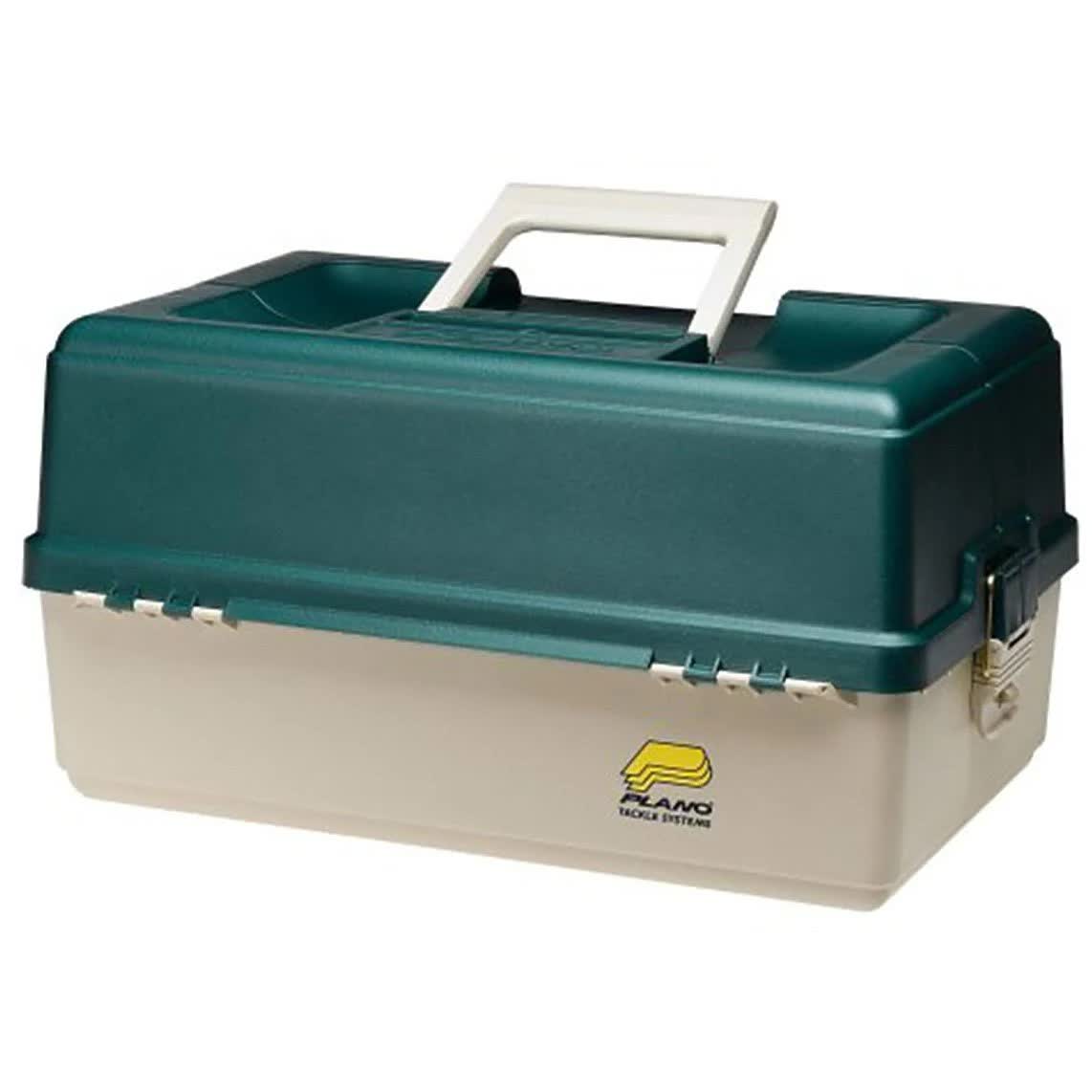 Plano Large 6 Tray Tackle Box - Dark Green Beige