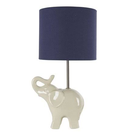 Your Zone Ceramic Elephant Table Lamp with Bulb, Size 8.5