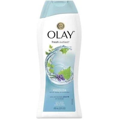 Olay Fresh Outlast Purifying Birch Lavender Body Wash, 22 oz 6 Pack