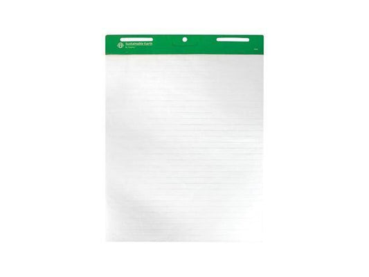 Sustainable Earth By Staples - Easel pad - 27 in x 34 in - 50 sheets - white - ruled