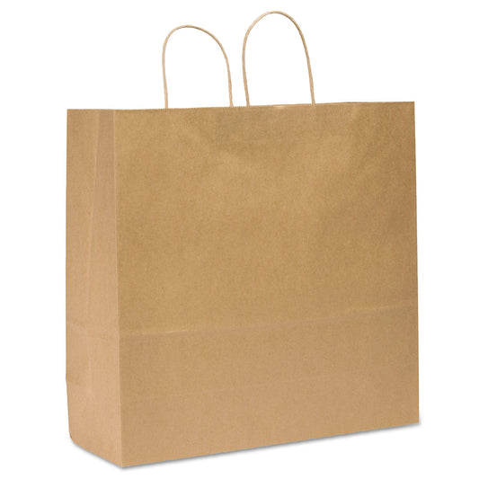 Paper Shopping Bag 65lb Kraft Heavy-Duty 16 x 6 x 19 1/4 200 Bags