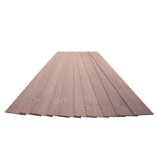 16 Sq ft Pine Wood Wall Panels Peel Stick Wooden Planks Brown