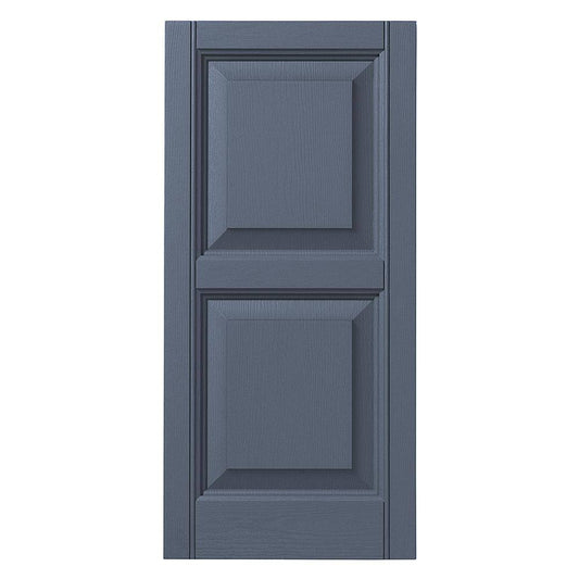 Ply Gem 15 in. x 43 in. Raised Panel Polypropylene Shutter Pair in Blue