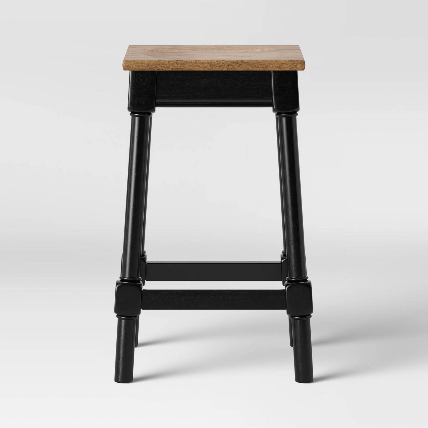 Salem Farmhouse Square Counter Stool Black - Threshold