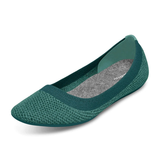 Allbirds Womens Tree Flats, Teal, Size 7