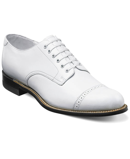 Stacy Adams Madison Cap Toe Oxford - White / 7