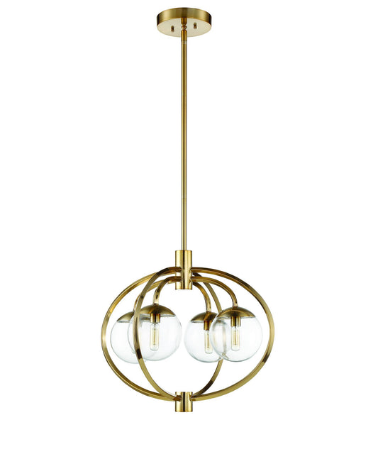 Craftmade Piltz 4 Light Chandelier - Satin Brass - 45524-SB