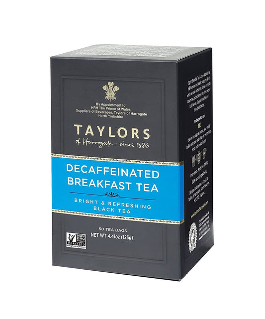 Taylors of Harrogate Decaffeinated Breakfast, 50 Teabags (Pack of 6)