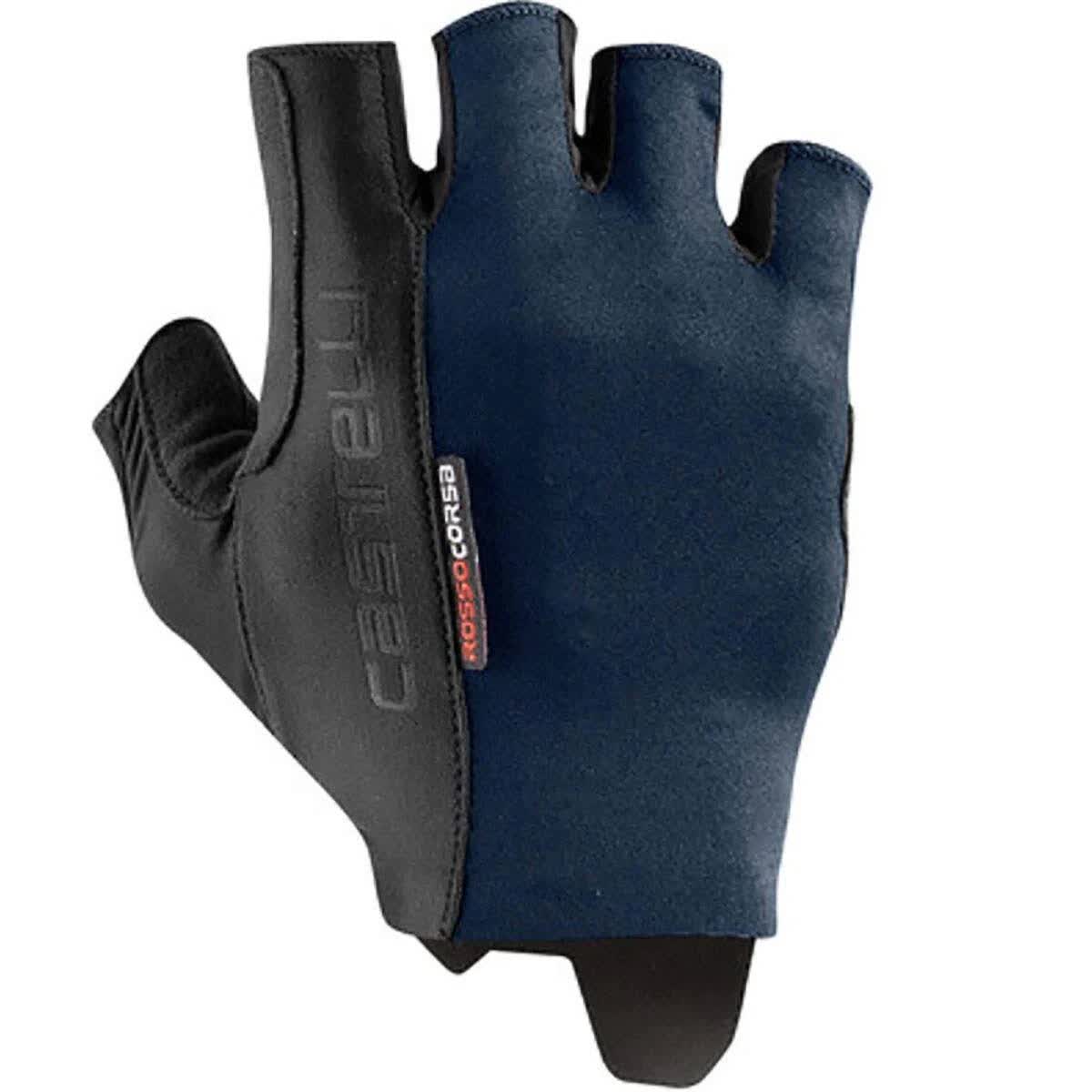 Castelli Rosso Corsa Espresso Glove - Savile Blue - S