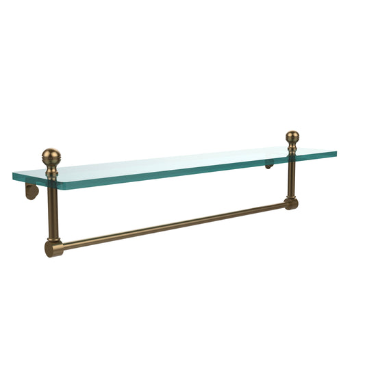 Allied Brass Mambo Glass Vanity Shelf with Integrated Towel Bar - Brushed Bronze - 22 inch