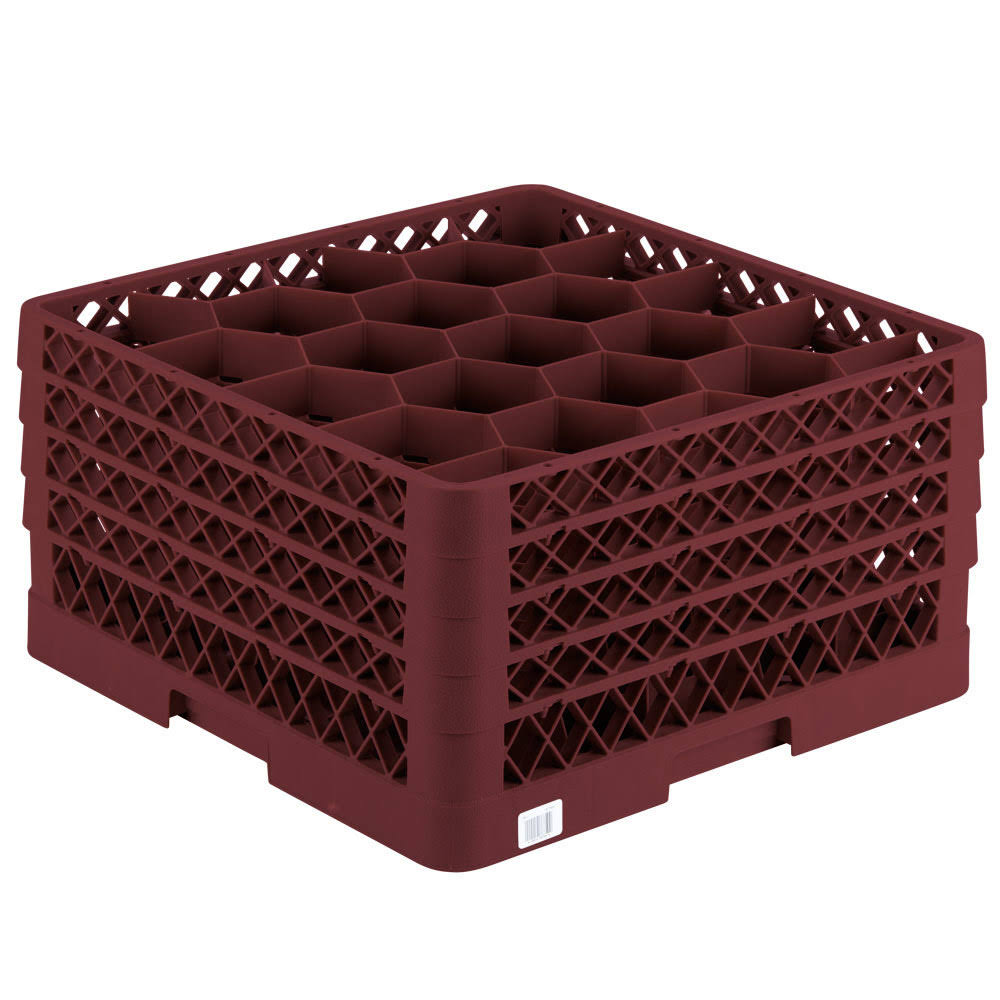 Vollrath TR11GGGG-21 - Traex Full Size Burgundy 20 Compartment Rack w/ 4 Extenders