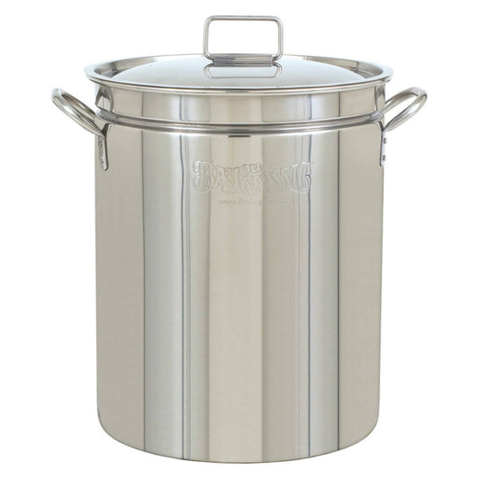 Bayou Classic Stainless Steel Stockpot, Silver - 24 quart