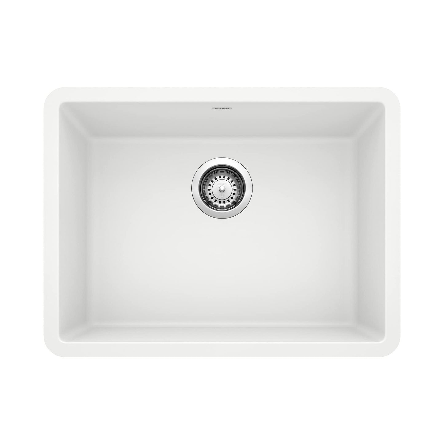 Blanco, White 522414 Precis Silgranit Single Bowl Undermount Kitchen Sink