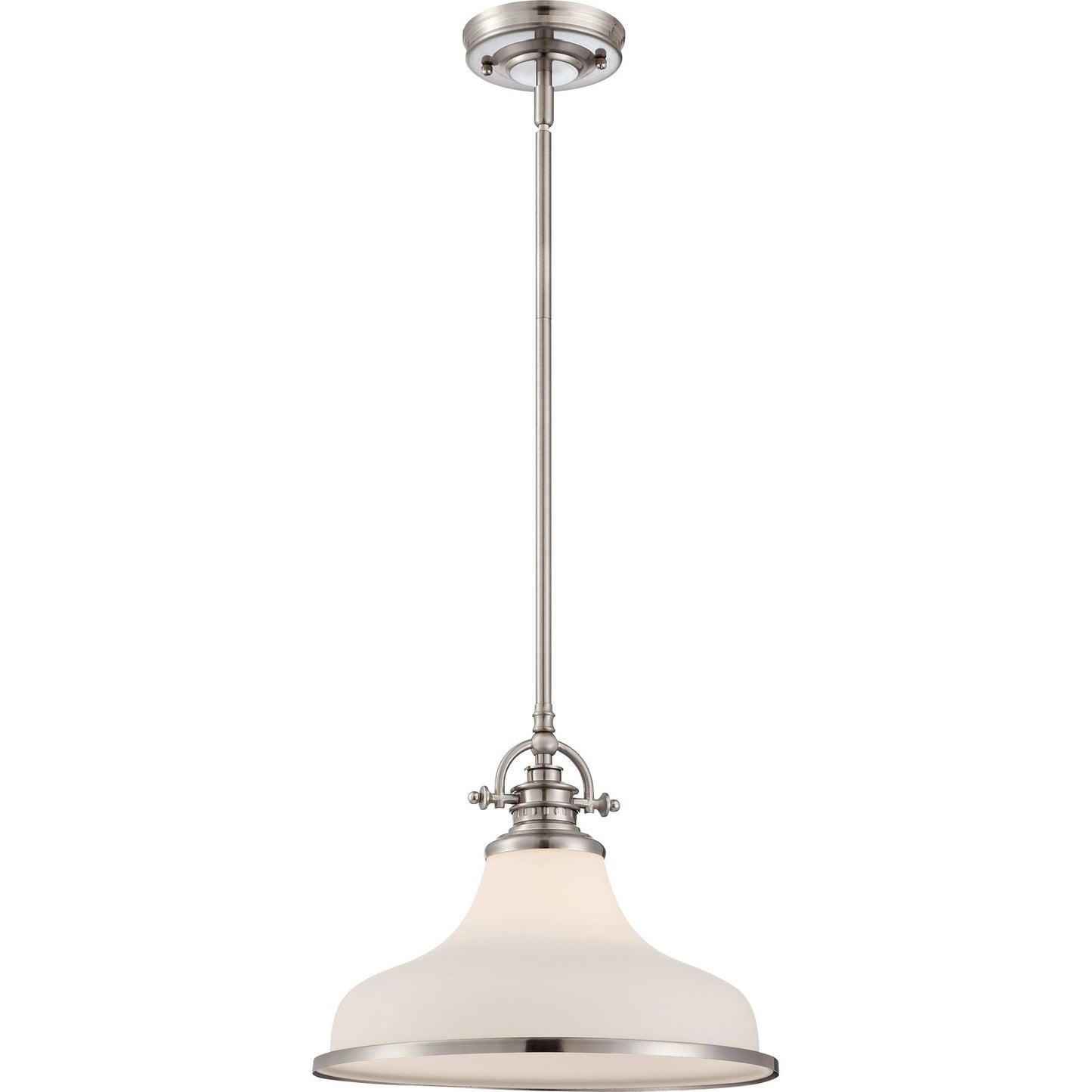 Quoizel Grant 1-Light Brushed Nickel Pendant | GRTS2814BN