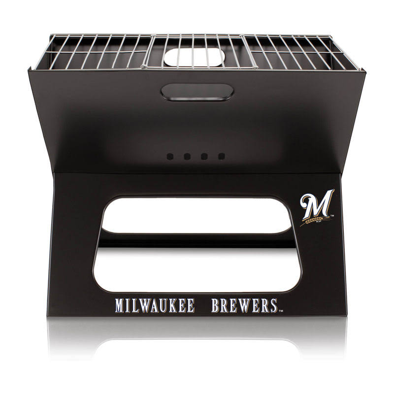 Picnic Time Portable Charcoal X-Grill - Milwaukee Brewers