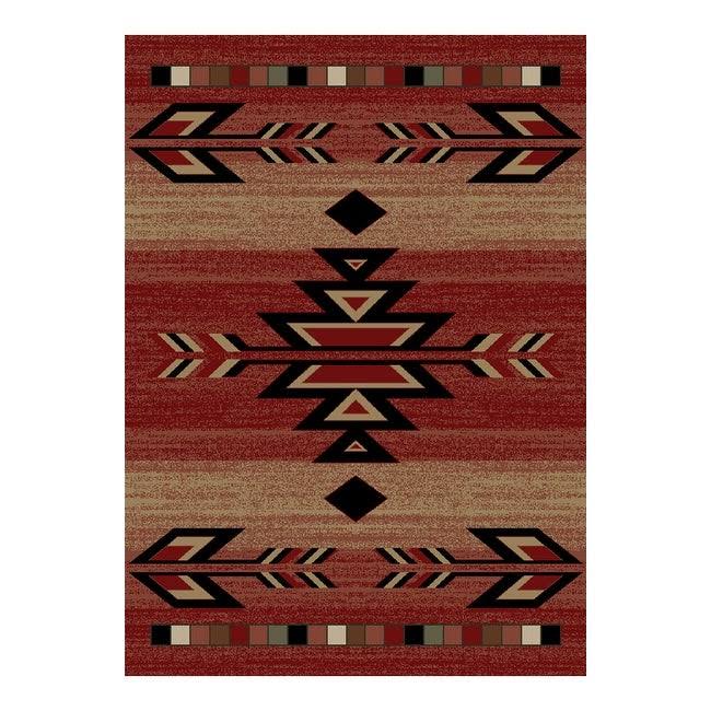 The Curated Nomad Cabrillos Hearthside Geometric Southwest Rug Red 710