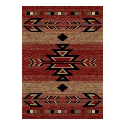 The Curated Nomad Cabrillos Hearthside Geometric Southwest Rug Red 710