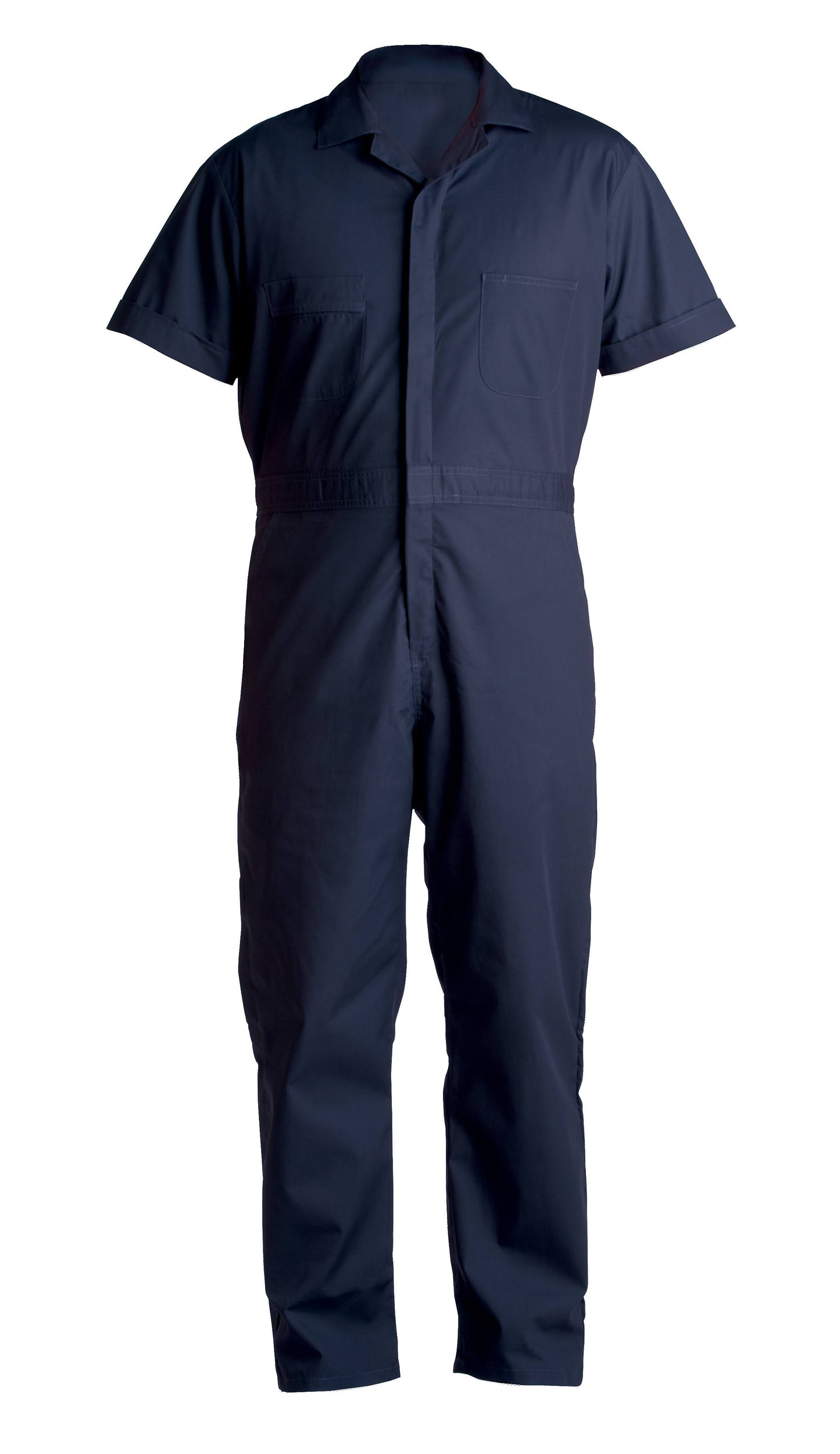 Berne Poplin Short Sleeve Coverall - Navy - Short - 3XL